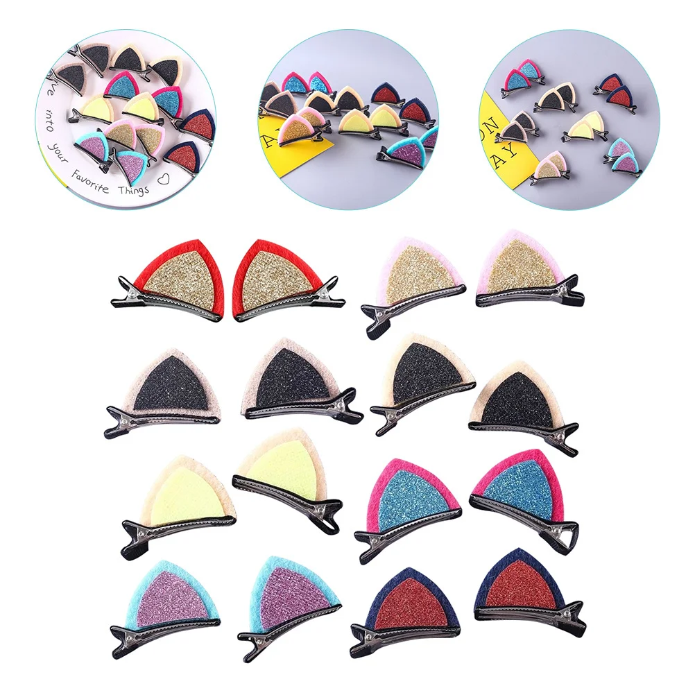

32 шт., заколки для волос с кошачьими ушками, металлические аксессуары для волос для женщин, нежные заколки для волос, заколки для вечеринок, свадебные украшения для выпускного вечера