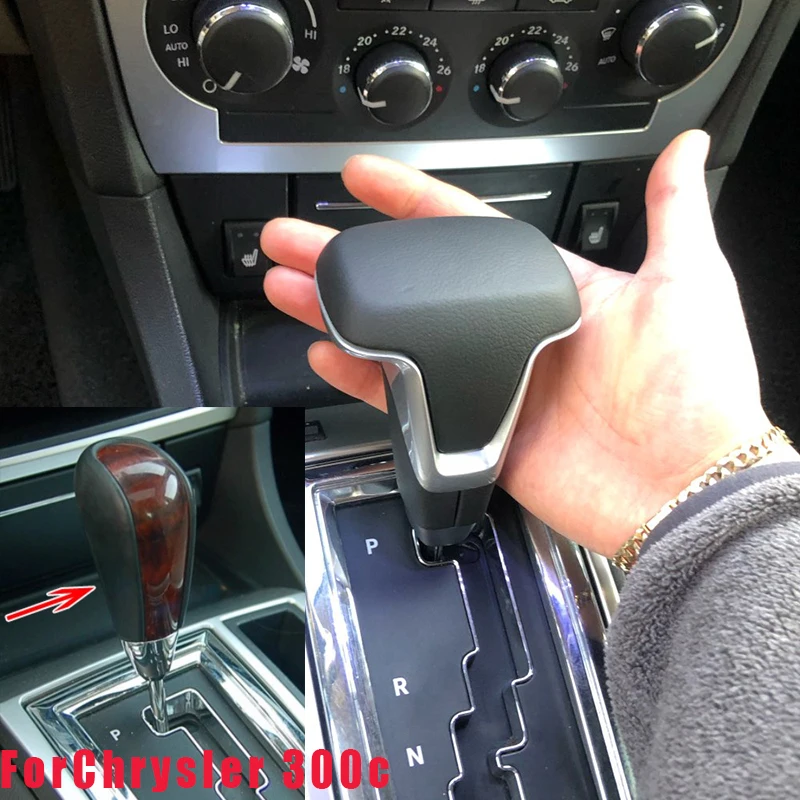 Shift knob Automatic Gearbox Handles Gear Shift Knob Lever Stick Head for Chrysler 300C Genuine Leather Handball