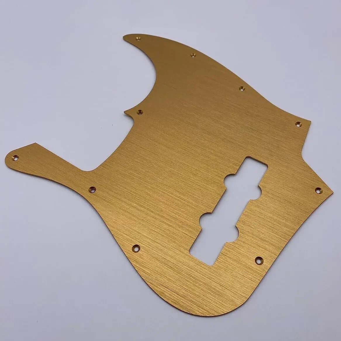 10-Hole Aluminum Anodized Jazz Bass Pickguard with JB Control Plate for 4-String American Standard J Bass Guitar Scratch Plate