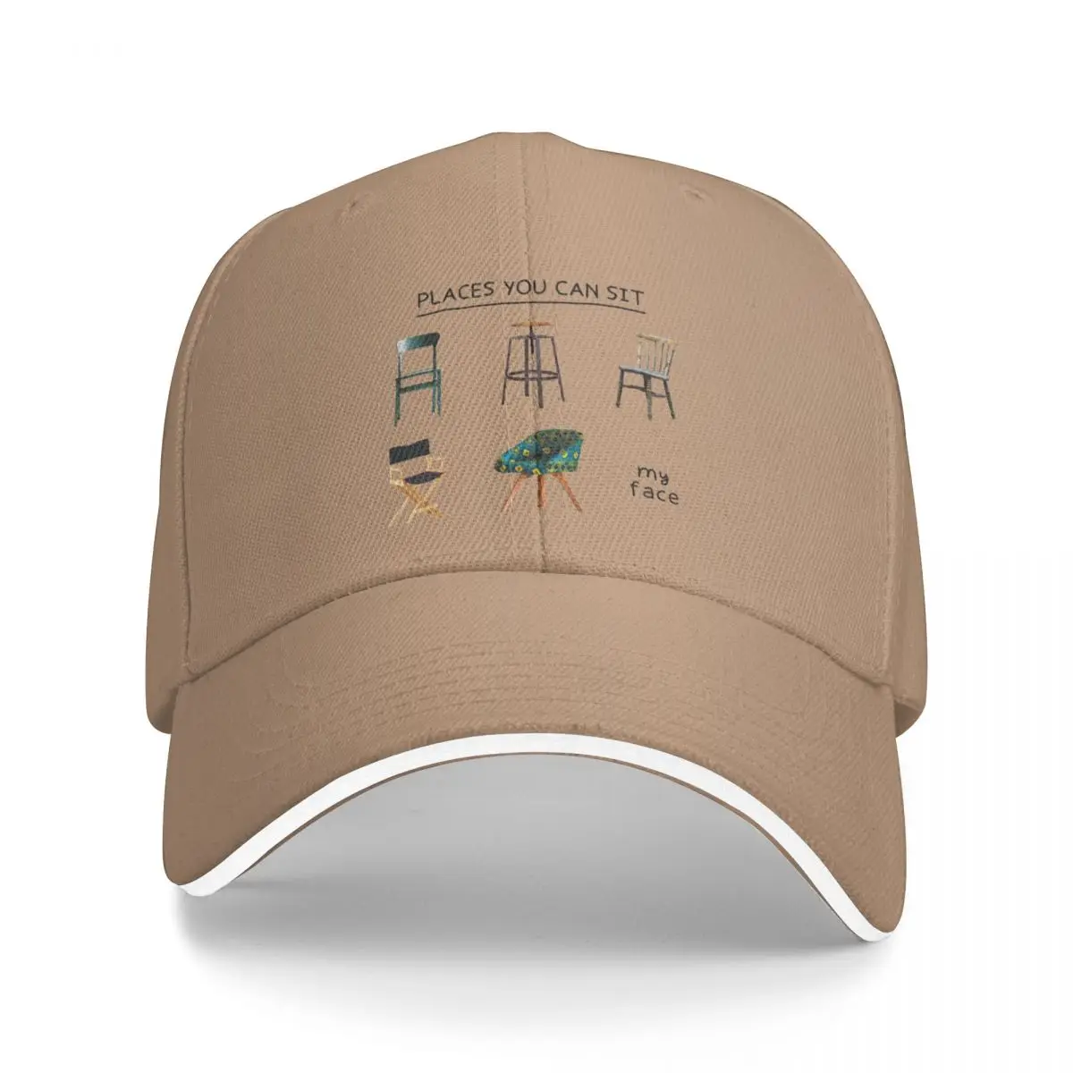 Places You Can Sit - My Face Bucket Hat Baseball Cap Christmas hats Brand man caps baseball cap men Women's