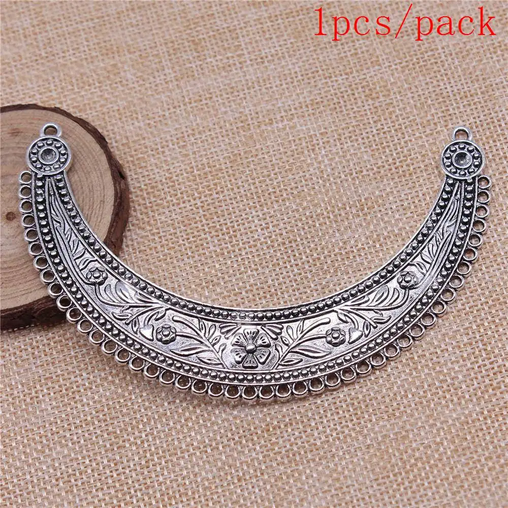 Crescent Moon Shaped Porous Earring Connector Charms For Jewelry Making DIY Pendants For Gift Bulk