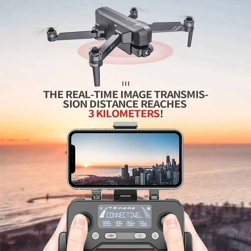 F11S 4K Pro 3KM Drone  Profesional RC Quadcopter With 4K Camera Foldable 2 Axis Stabilized Gimbal EIS GPS 5G WiFi FPV F11 Drone