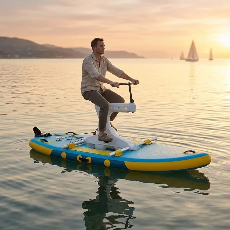 Safe drip seam inflatable floating bicycle, single water bicycle, suitable for family and parent-child outdoor water sports