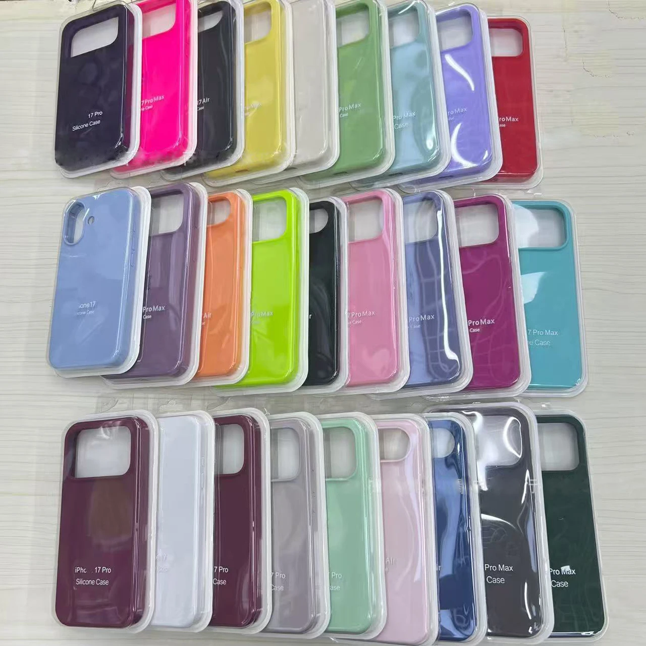 27Colors Luxury Liquid Silicone Case For iPhone Air 17 Pro M