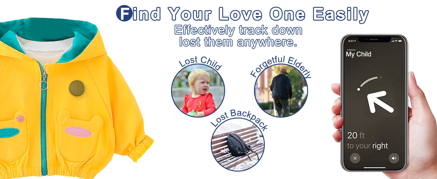 Eayburst Airtag-Halter für Kinder mit Sicherheitsnadeln, AirTag-GPS-Tracker-Hülle für ältere Kinder, versteckte Kleidung, Schuh-Rucksack – Detail 2