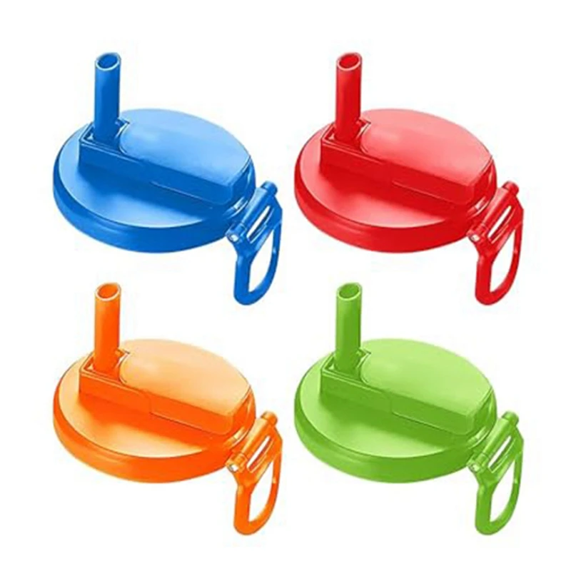 Coperchi per lattine di soda a 4 colori con cannuccia, coperture per birra, succhi, top per soda, coperchi per lattine con cannuccia 4 pezzi