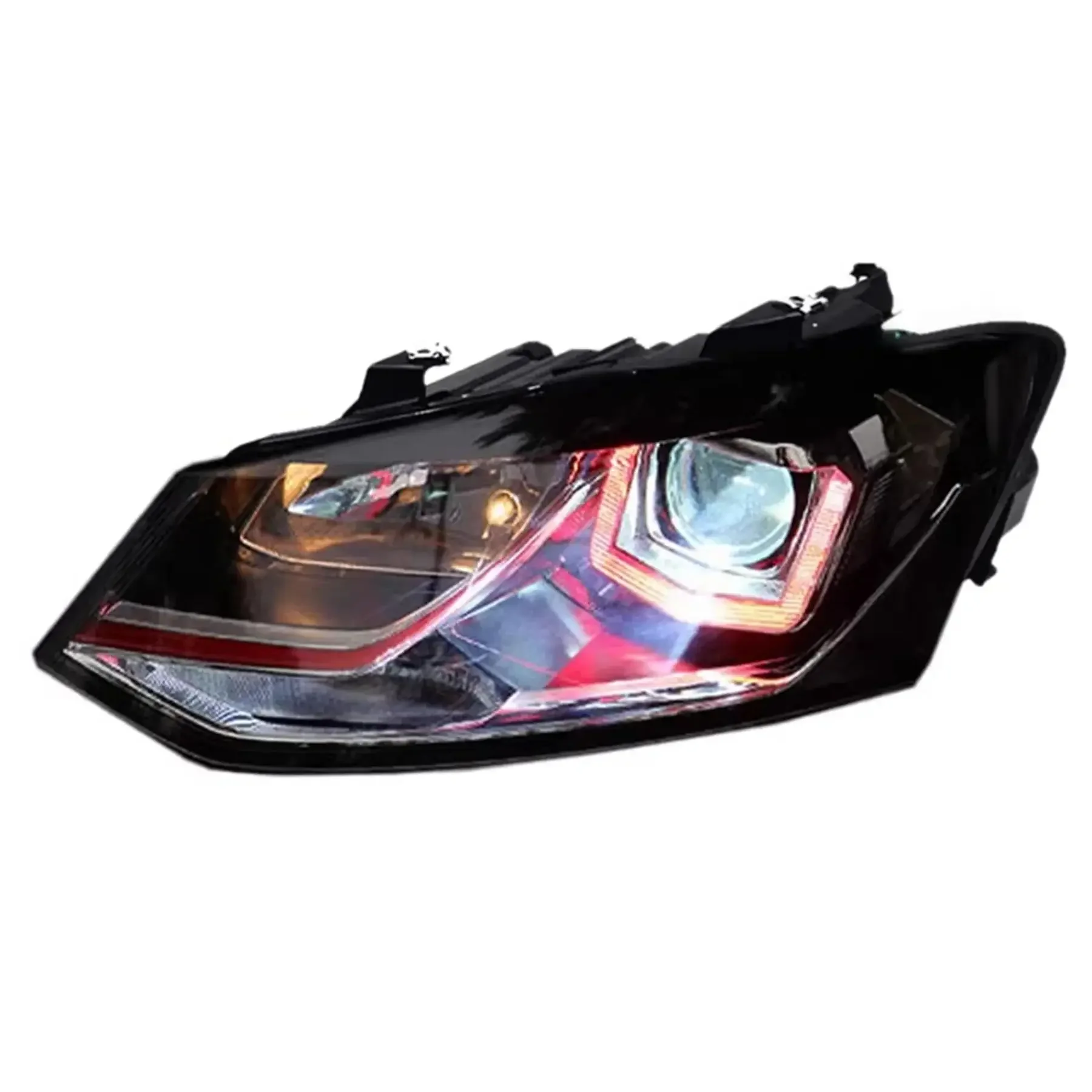 

Car Front Headlight for Volkswagen vw POLO Daytime Running Light DRL Head lamp Low High Beam Turn signalcustomized style
