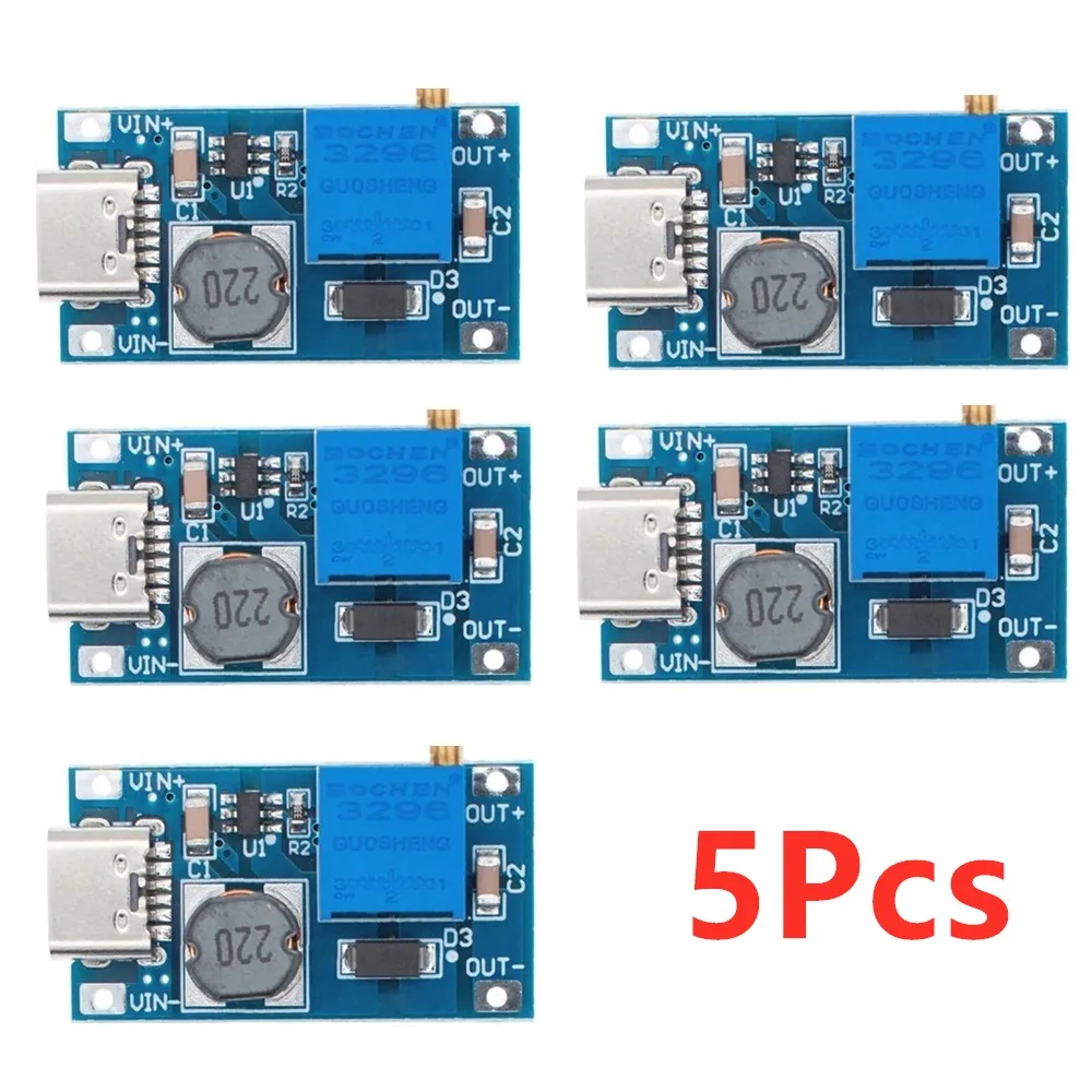 DC-DC Boost Module 2A Boost Power Supply Board Step Up Converter Boosters Input 3V/5V To 5V/9V/12V/24V Adjustable MT3608