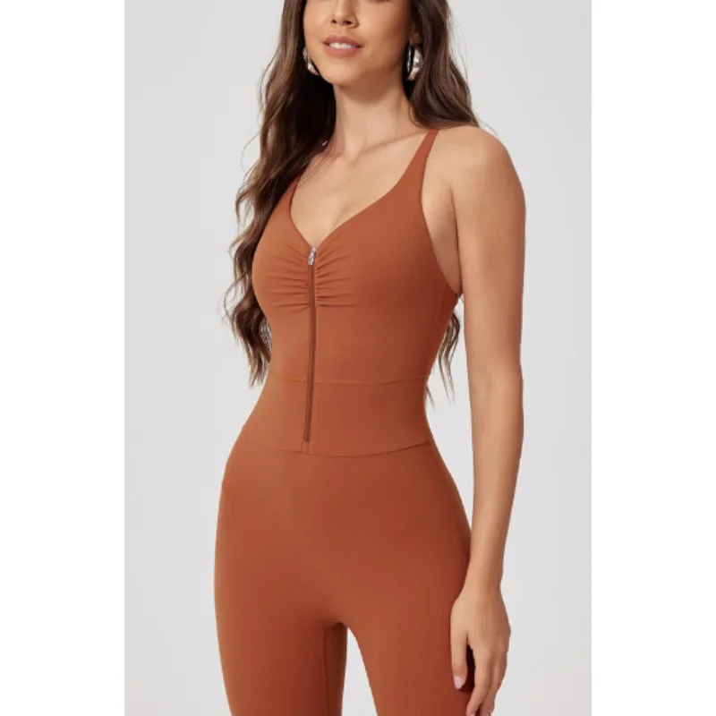 

Бесшовные комбинезоны для йоги, спортивные леггинсы для фитнеса, подтягивающие бедра, узкие с открытой спиной и молнией, зимние леггинсы для тренировок в тренажерном зале, спортивная одежда для женщин