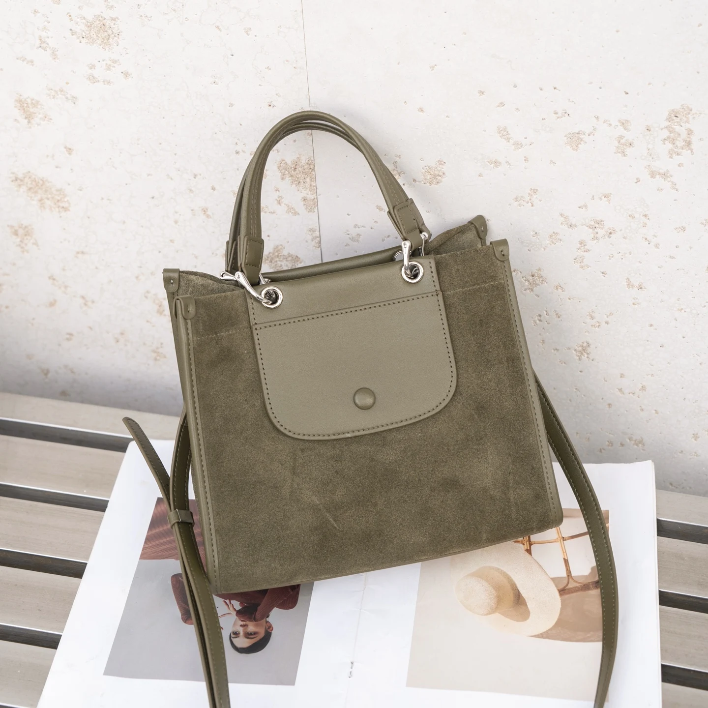 

Genuine Grade Suede Leather Women's Shoulder Crossbody Small Bucket Bag Luxury Designer Brand Female High Quality Daily Handbag