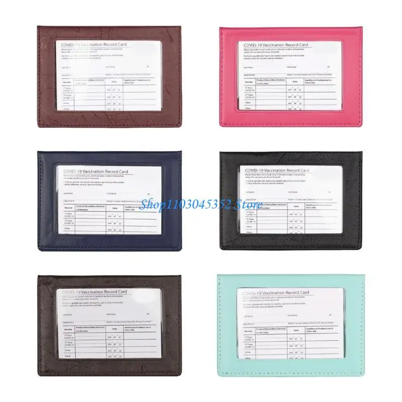 حامل بطاقات مدمج بلون موحد لجواز السفر مع فتحة شفافة لبطاقة الهوية وحقيبة تخزين من البولي فينيل كلوريد المقاوم للماء #2