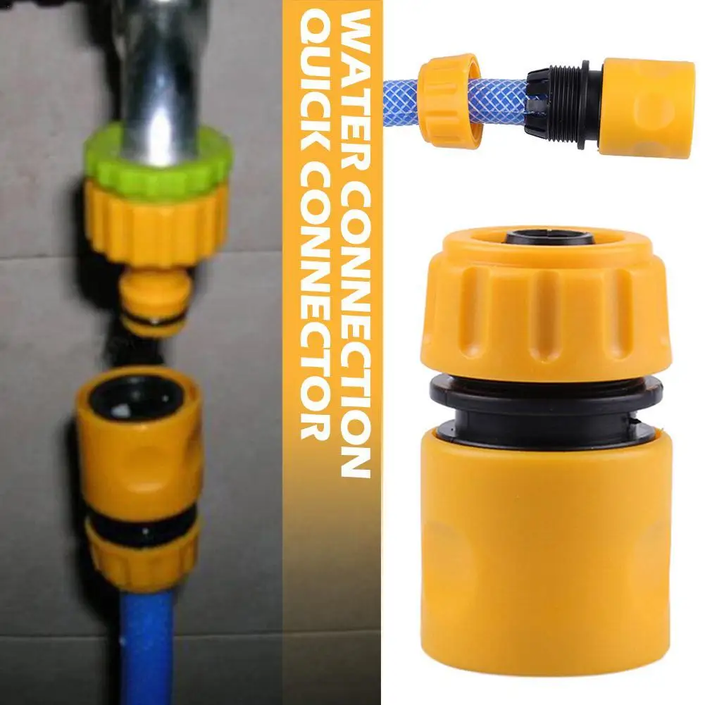 4-way Water Quick Connect Plastic Quick Stop Joint Water Pipe Water Gun Joint Accessories Household Water Pipe Joint