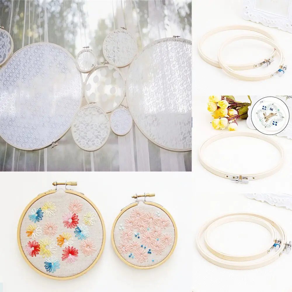 Needle craft Handmade Diy Sewing Tools Cross Stitch Frame Round Loop Embroidery Hoop