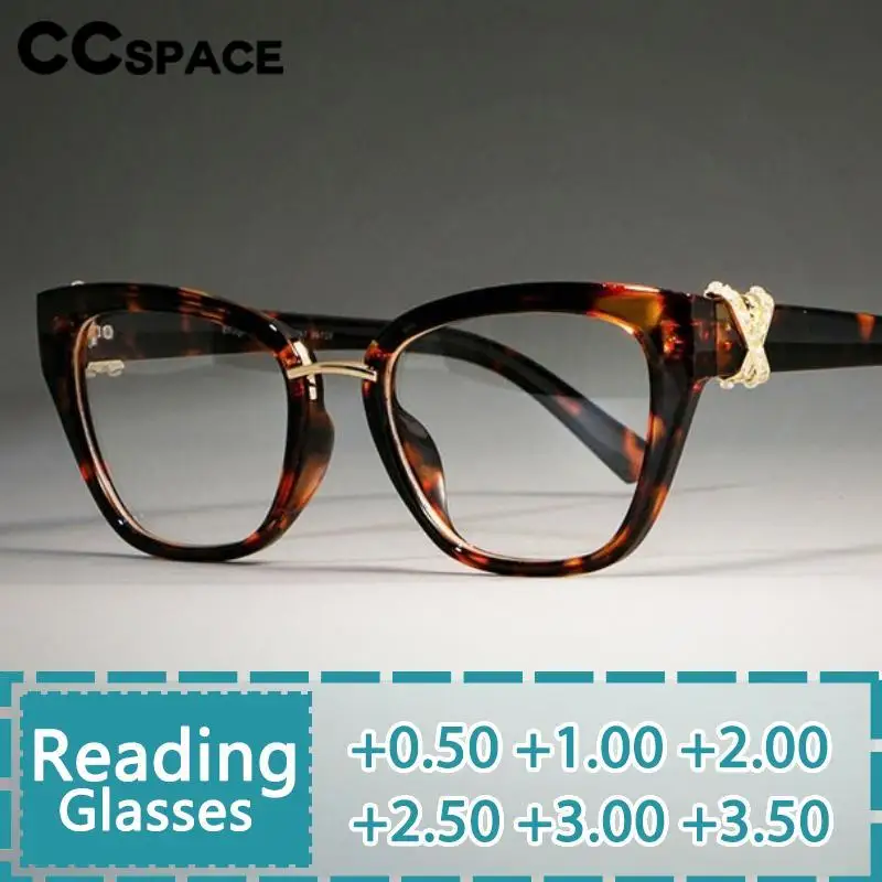 R45605 Cat Eye Reading Glasses Women Rhinestone Decoration Styles Optical Presbyopic Spectacles Dioptric +50 +100 +200 +300