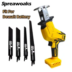 Electric Cordless Reciprocating Saw With 4PC Blades Metal Wood Plastic Cutting Power Tools For Dewalt 18V 20V Battery