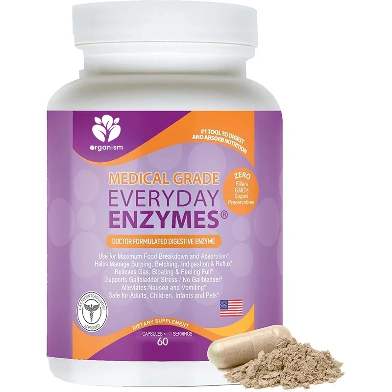 

Digestive dietary supplement, bloating, bloating and reflux reliever, non GMO, 60 vegetarian capsules