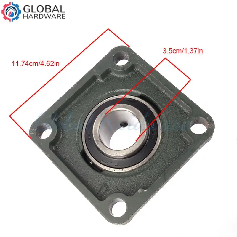 UCF207 vierkant verdikt buitenste sferisch lager met zithuls 4-boutslagergaten vierkant flenspakkingblok