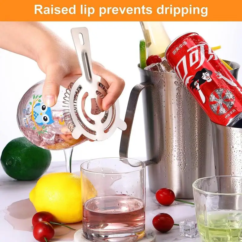 

5 Colors Cocktail Shaker Strainer Professional Stainless Steel Bar Strainer Drinking Water Filtering Bar Bartender Gadgets Tools