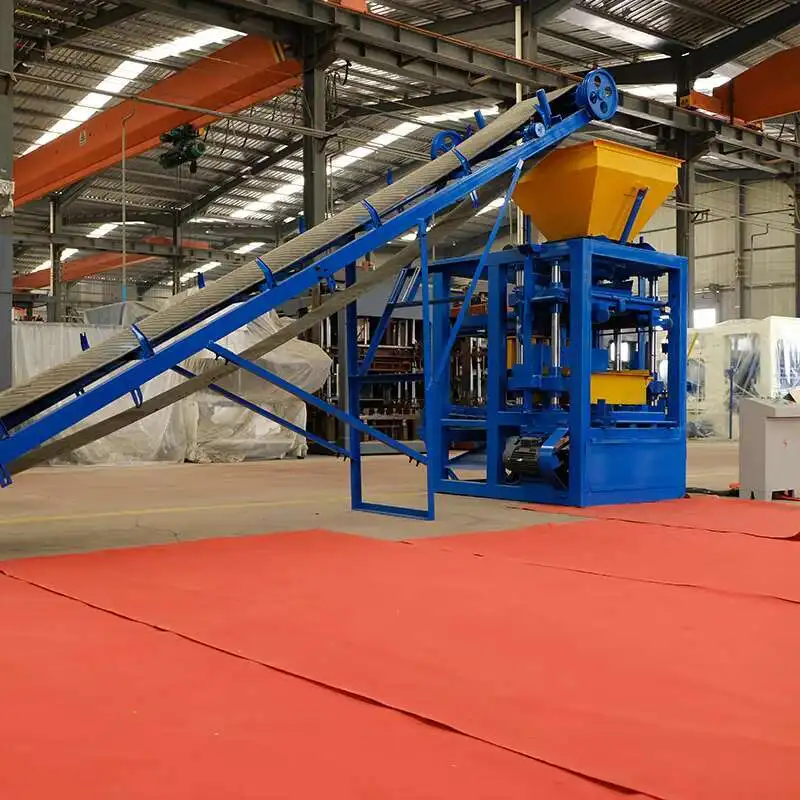 QT4-24 Concrete Block Machine Interlocking Manual Brick Making Machinery Cutting And Forming Equipment Brick Machine