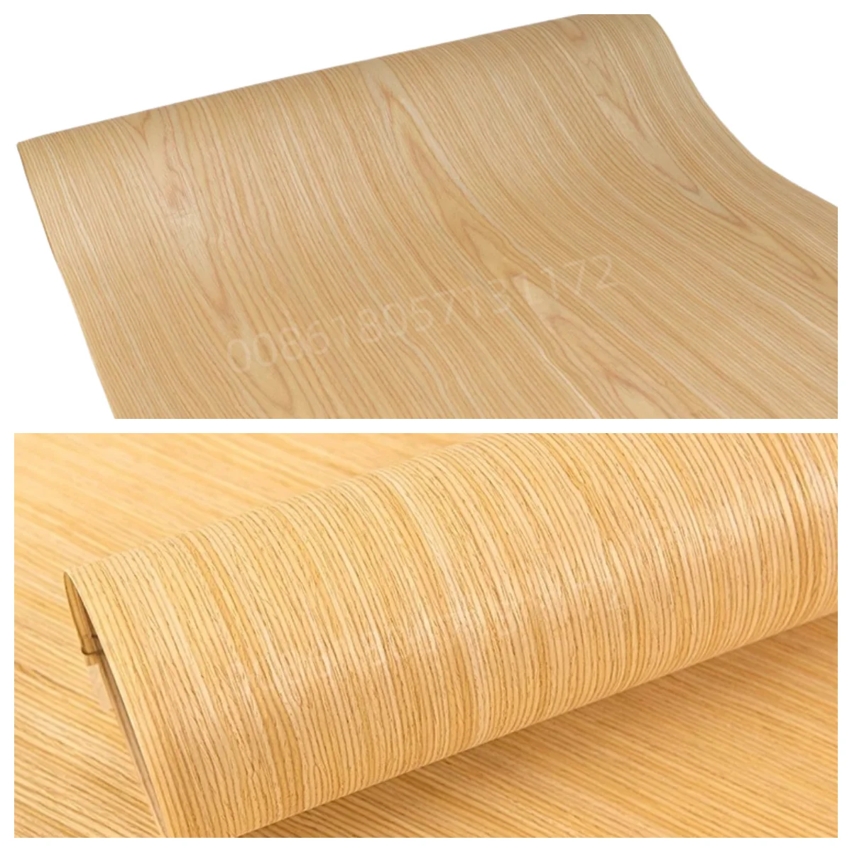 Reconstituted Engineered Oak Wood Veneer, 60x250cm, 1pc, E.V., Fleece Backing,for Furniture & Home Décor, Q/C,C/C,Yellow