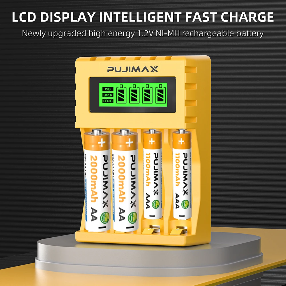 

PUJIMAX 1.2V AA/AAA 2000mAh Rechargeable Batteries Battery Set For Mp3 Mobile Rc Led Flashlight Toys Torch Batteries