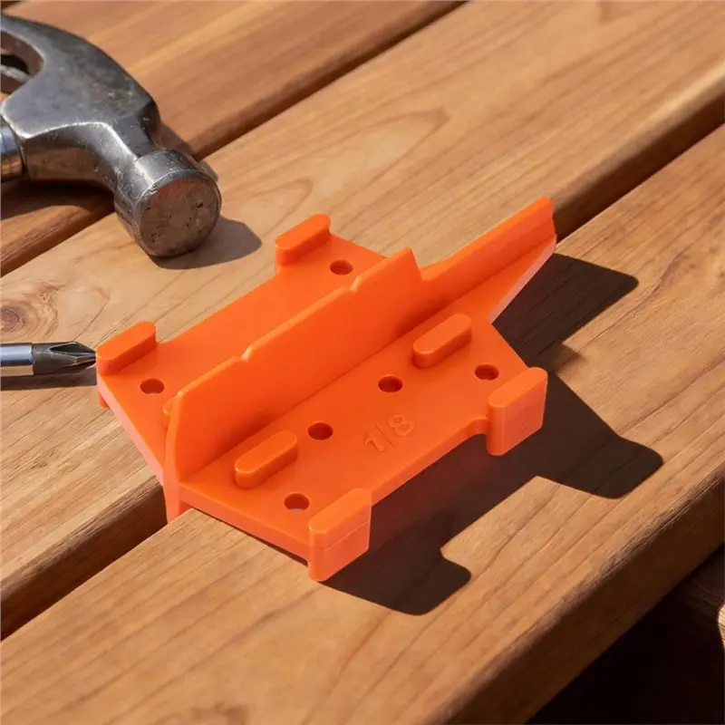 PHFU-For Composite For Hardwood Pressure Treated Decking 6 Pcs ABS Deck Spacer,1/8& 3/16 Inch Spacing Tool In Orange