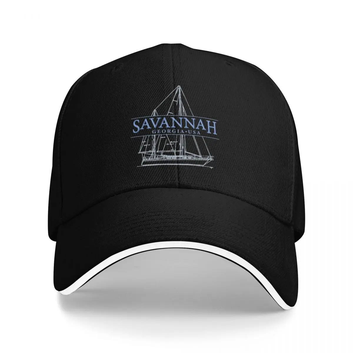 Savannah Georgia Souvenir Sailboat design Baseball Cap Sunhat hats for men Golf Women Men's