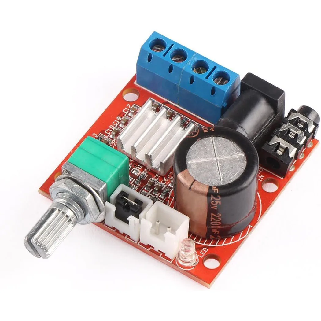 PAM8610 Mini Stereo AMP Audio Amplify Board Digital Portable Ampli Module 10W+10W Dual Channel Amplifier Class-D 12V DC