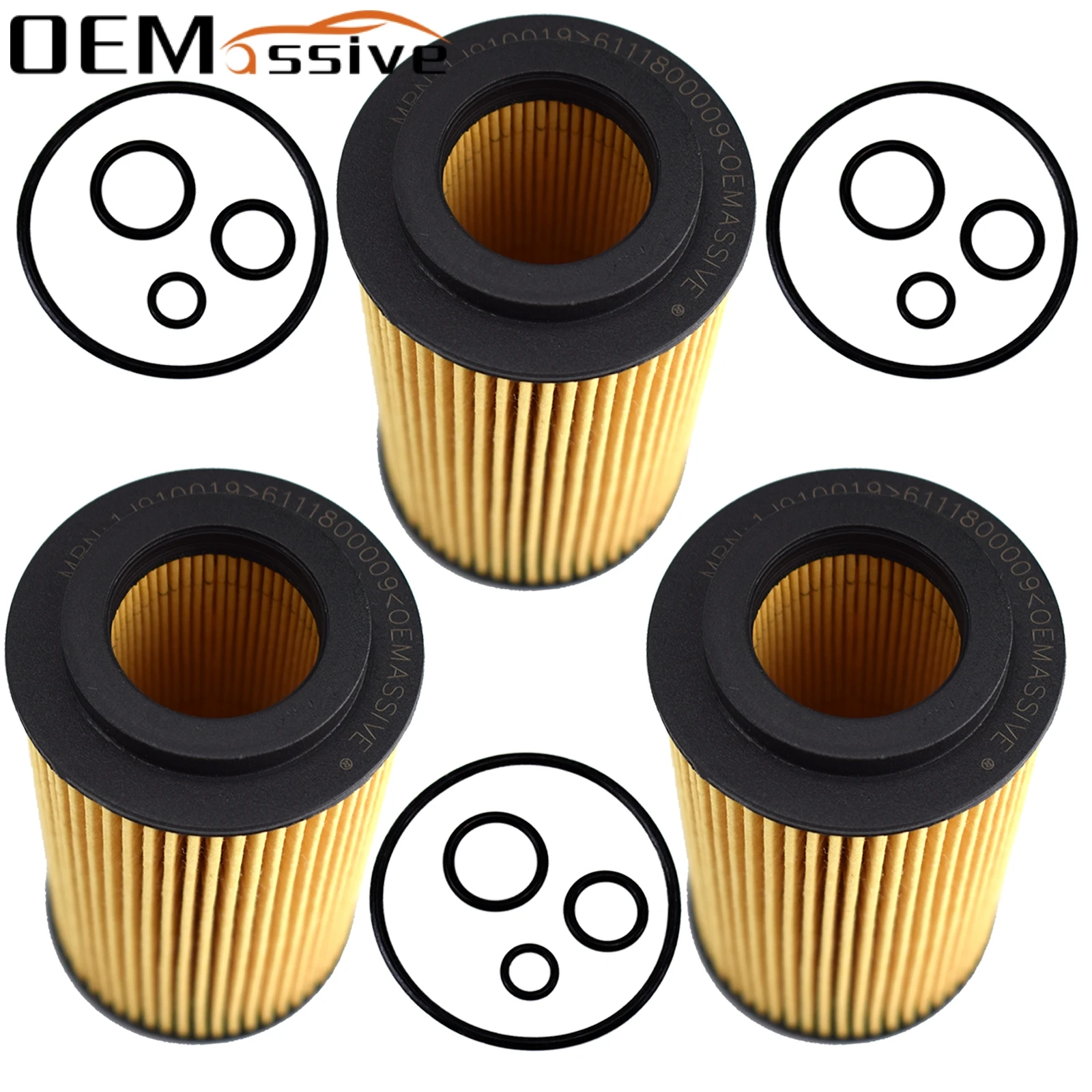 3x Oil Filter For Jeep Grand Cherokee Benz CL203 W202 S203 C209 W210 W211 S210 S211 W461 W463 W163 Sprinter 3-t Viano Vito W639