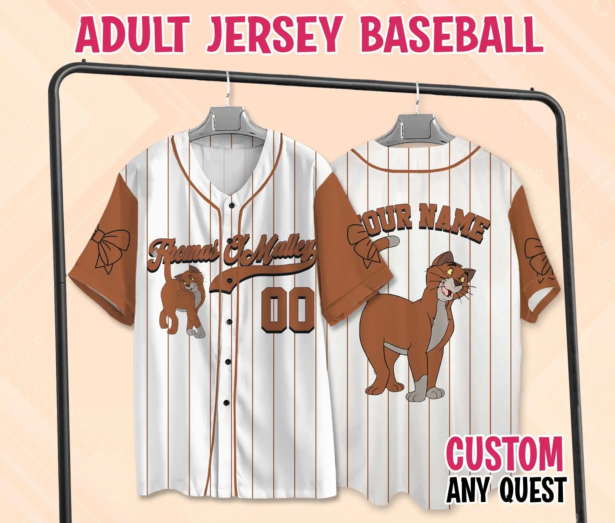 مجموعة ديزني ذا أريستوكاتس البيسبول جيرسي ديزني جيرسي ماري كات قميص ماجيك كينغدوم جيرسي ديزني فاميلي جيرسي