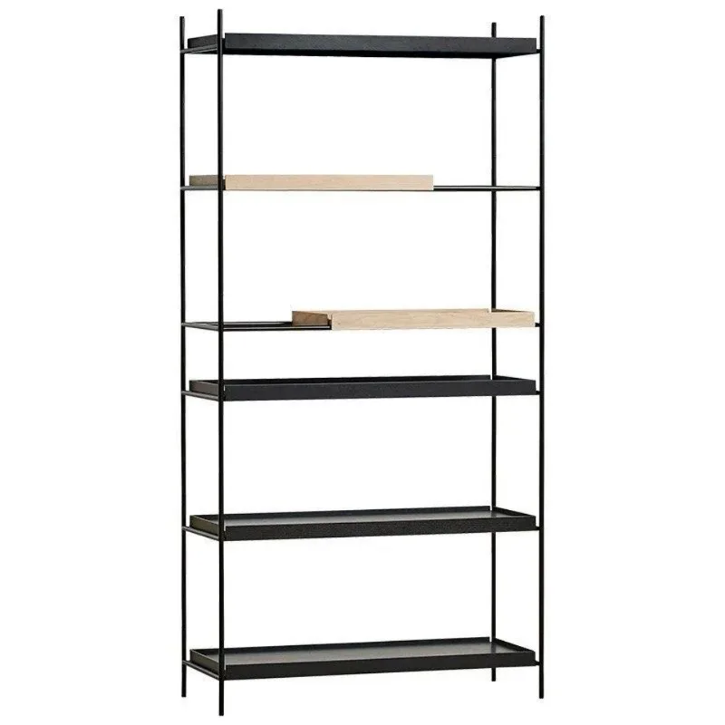 Nordic Solid Wood Wrought Iron Display Stand, Living Room Partition Display Stand, Household Flower Stand, Corridor Decoration S