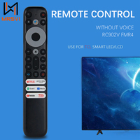 Replacement Remote Control RC902V FMR4 Infrared Learning for TCL LED QLED 4K UHD Smart Android TV (No Voice Function)