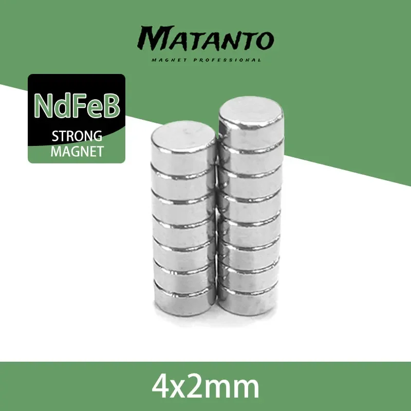 50-2000pcs 4x2mm Small Round Magnet Permanent Neodymium Magnet N35 4*2mm Mini Strong Magnetic Magnet Metal Earth Magnetic Sheet