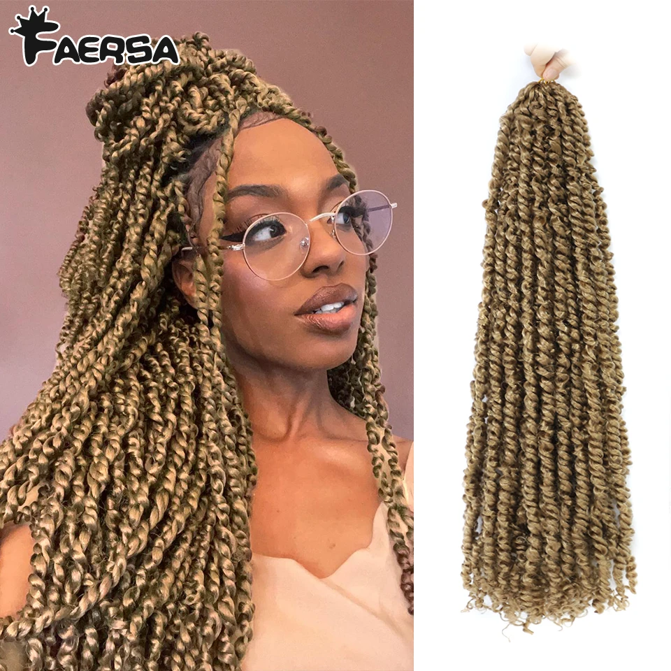 

Passion Twist Crochet Hair 6/10/18/22Inch Crochet Braids For Black Women Synthetic Braiding Hair Extension Short Bob Pre-Looped