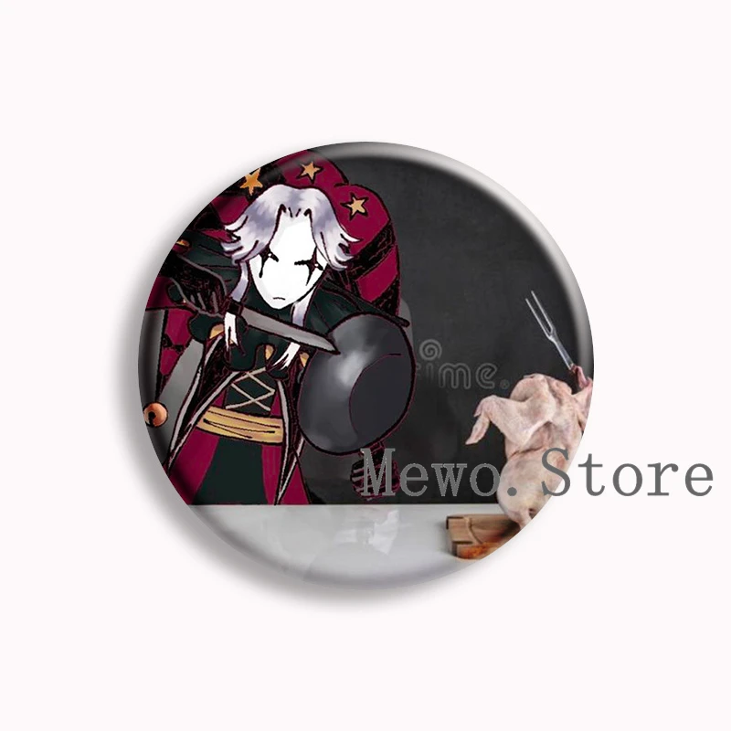 Game The Freak Circus Soft Button Pin Pierrot Cosplay Kawaii Joker Clown Brooches Badge Bag Accessories Fans Collect Gifts