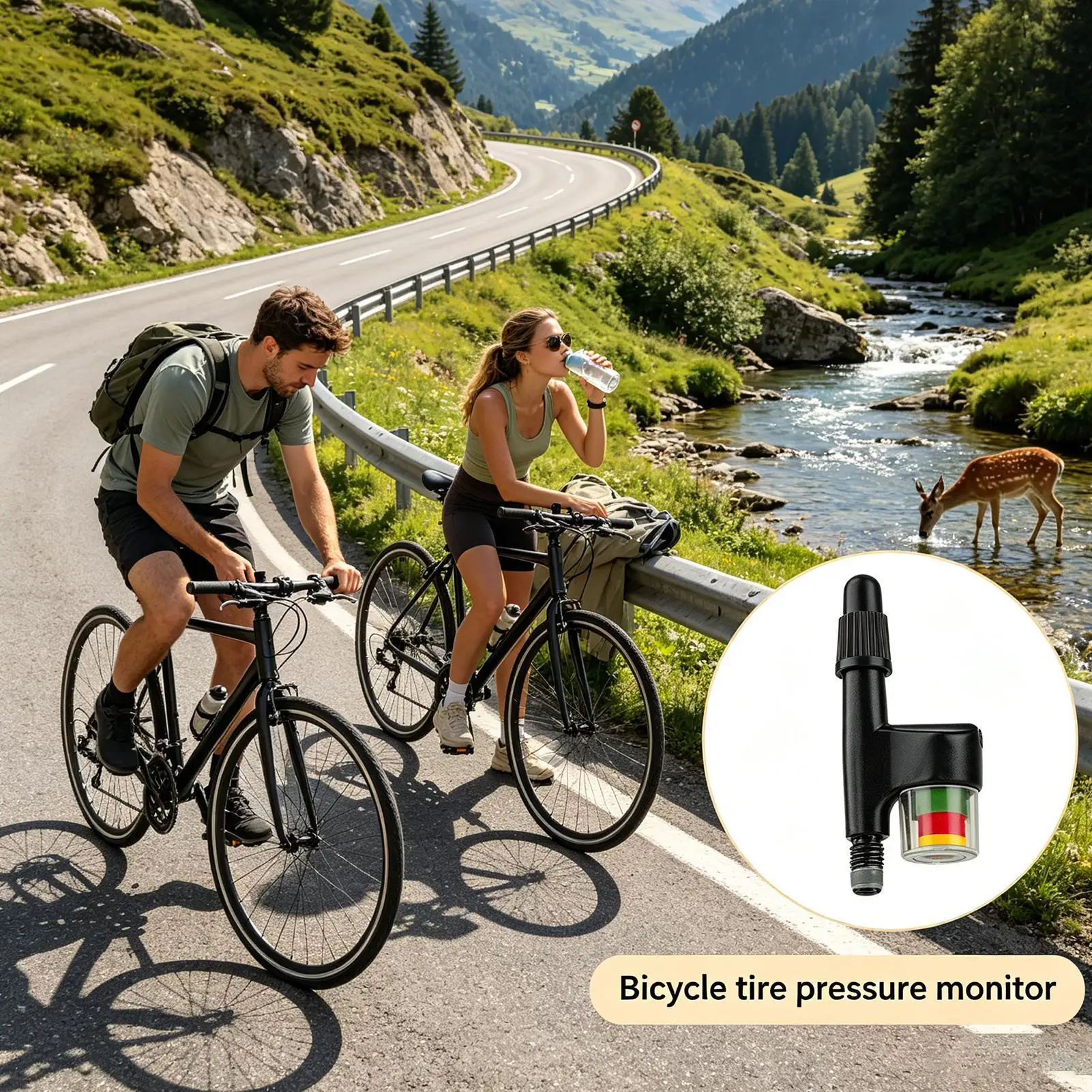 

Tire Monitoring Sensor Precise Extended Valve Portable Real-time Professional Bike Tire Sensors Monitor System For Adults Lovers