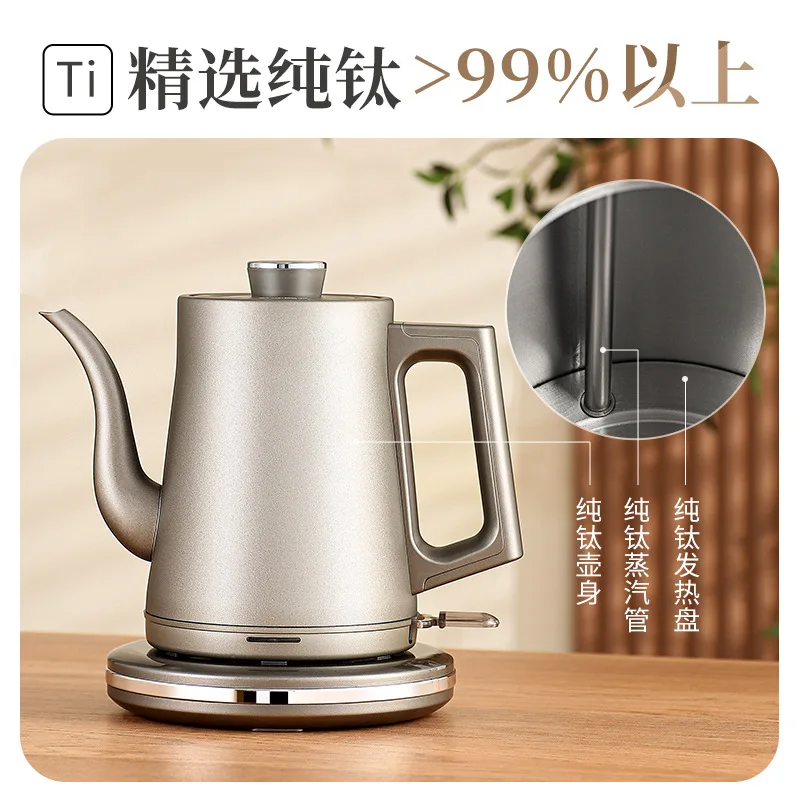 Titanium Kettle with Auto Shut-Off, Temp Hold Tea Maker for Tea Table, Healthy Gift Home