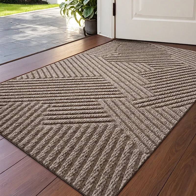 3D Geometric Non-Slip Doormat Professional Entrance Mat - Super Absorbent, Dustproof, Durable & Washable for Home/Office