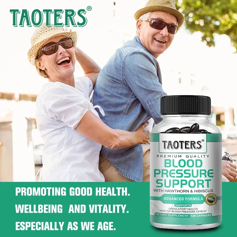 Taoters Blood Pressure Support Supplement with Premium Hawthorn and Hibiscus - Supports Blood Circulation