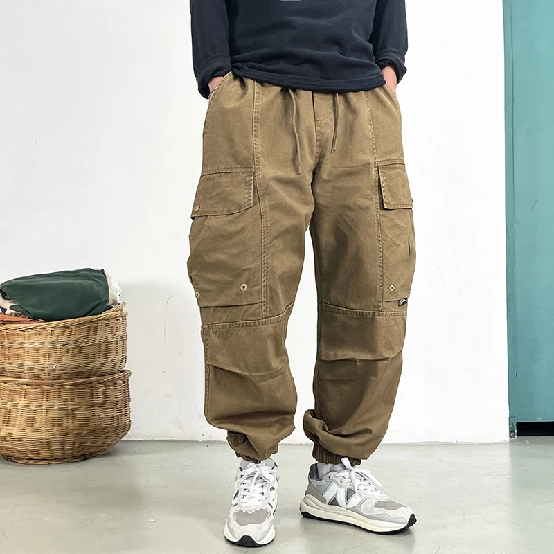 Japanese Streetwear High Quality Cargo Pants Men Plus Size Army Green Joggers Outdoor Vintage Baggy Pants Harajuku Trousers Male