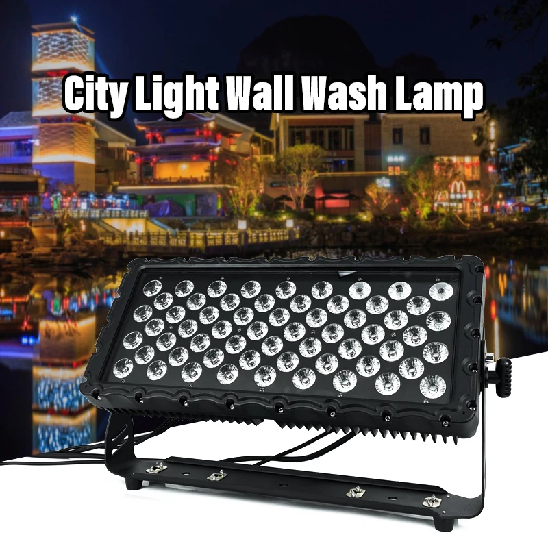 2pcs with Flight case 60*15W 6 IN 1 RGBWA+UV High power LED Wash Bridge Garden Courtyard Lighting