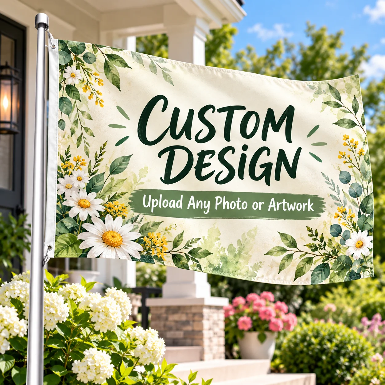 Custom Garden Flag Personalized Photo Single‑Layer Outdoor Banner Yard Decor Flag for Outside