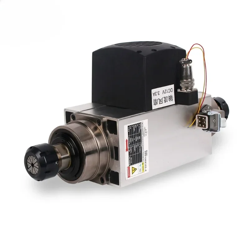 Moteur de broche électrique à refroidissement par air, double extrémité, tour CNC, 3,5 Kw