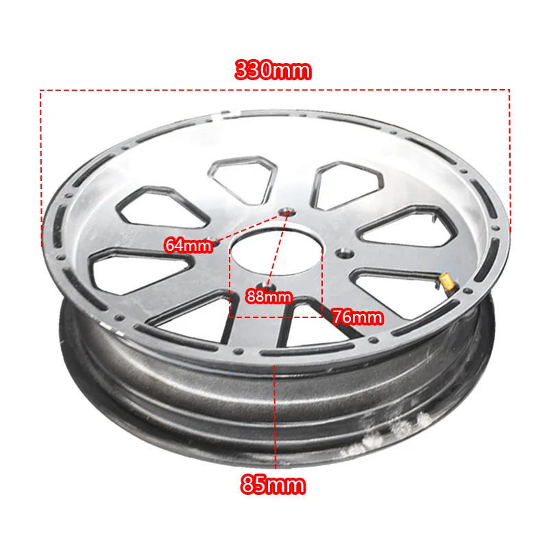 ATV modified 12-inch wheels Self-made balance car wheels Suitable tires 130/70-12 120/70-12