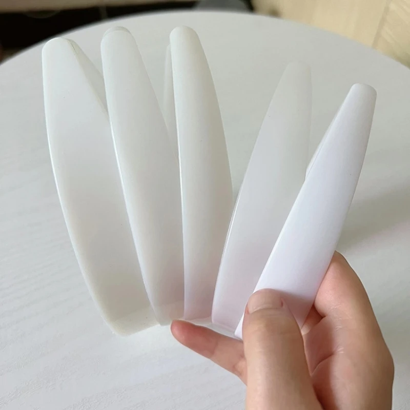 3 szt. 20/25/30/40mm biała plastikowe opaski gładka bez ząbków opaska na głowę podstawa opaski na DIY do włosów biżuterię akcesoria