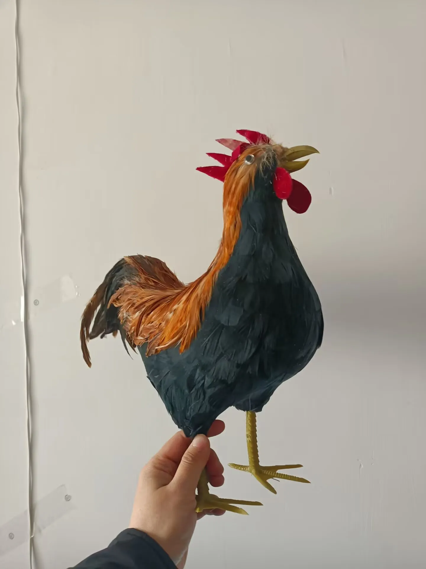 big Simulation foam&feather chicken model Garden Decoration Gift about 40x30cm d0578