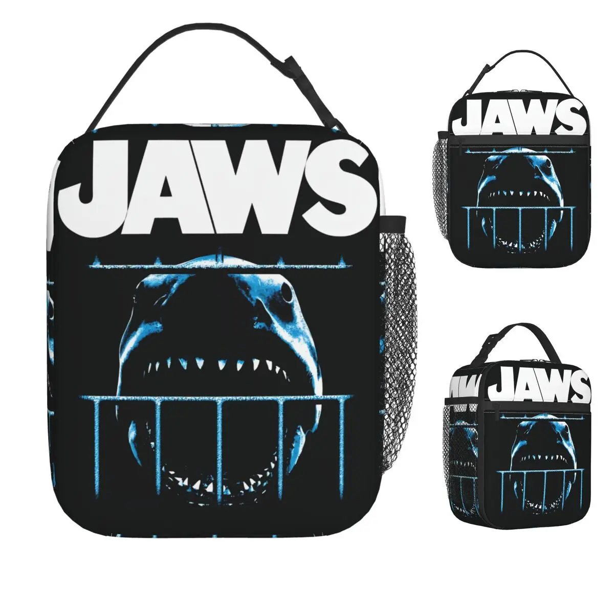 

Сумка для обеда Jaws Movie Shark для детского ланча, повседневная школьная сумка-холодильник, удобные оксфордские термосумки-тоут