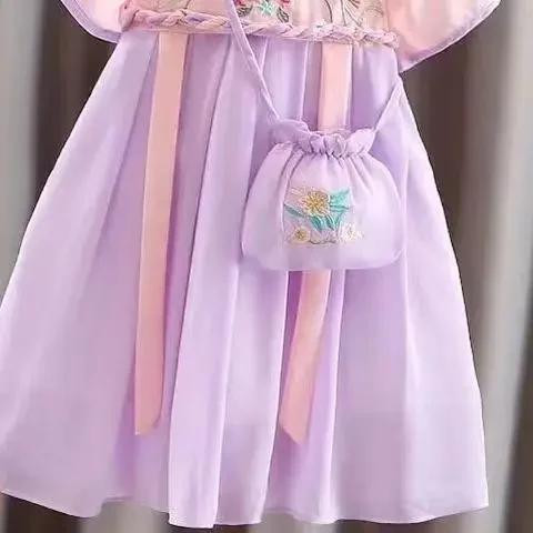 Abito estivo Ragazza Hanfu Abiti da fata cinese antica Moda per bambini Carino Tang Abbigliamento casual per bambini Ragazze