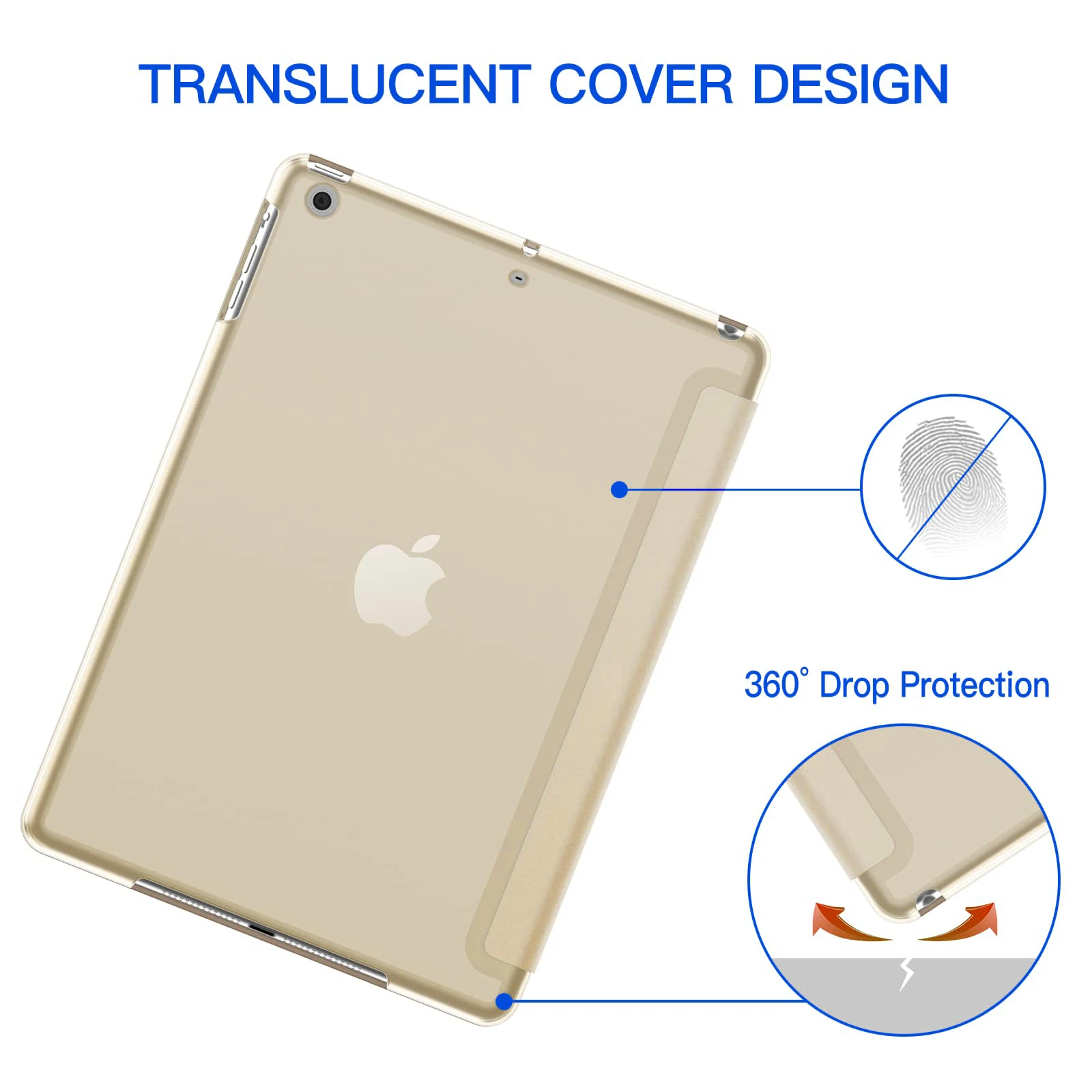 Untuk iPad Air 1th gen casing 9.7 inci Funda ipad 5th casing pintar dengan Auto Wake/tidur