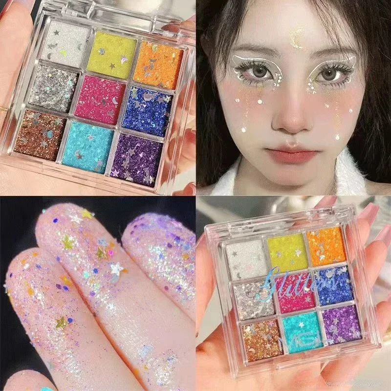 Glitter Eyeshadow Beauty Palette Women Eyes Makeup Children Stage Makeup Long Lasting Special Glitter Twinkle Gel Eyeshadow